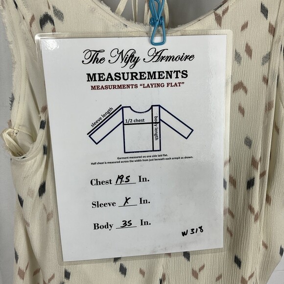 Blu Pepper Dress Flowy Baby Doll Cottage Core Boho Romantic Lined Cream Sz M - Picture 8 of 9